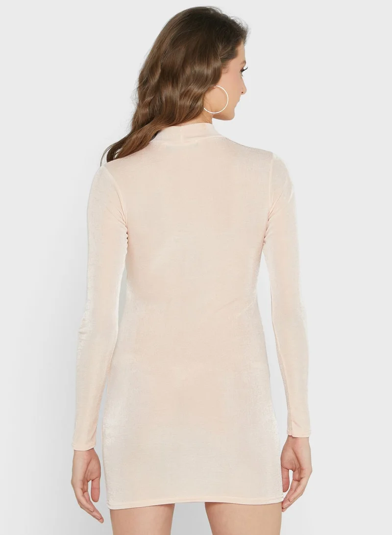 LASULA Cut Out Knitted Bodycon Dress