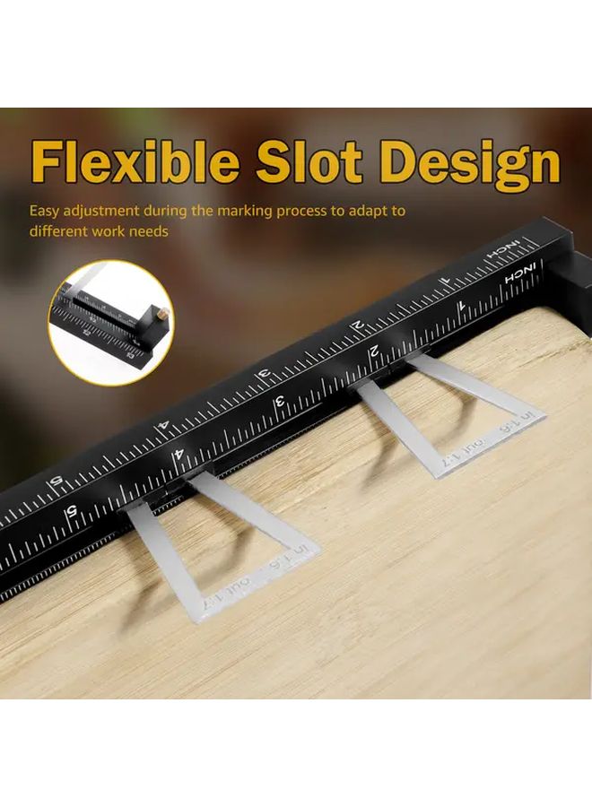 Black And White 28 Pcs Adjustable Dovetail Marking Gauge Woodworking Scribing Tool - Image 5