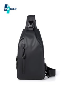 WAOKN Men's Outdoor Leisure Chest Bag, Boy's Large Capacity Waterproof Crossbody Bag Pack Belt Bag, Cycling and Hiking Handbag Carrying Bag for College Students and Teenagers  - Image 1