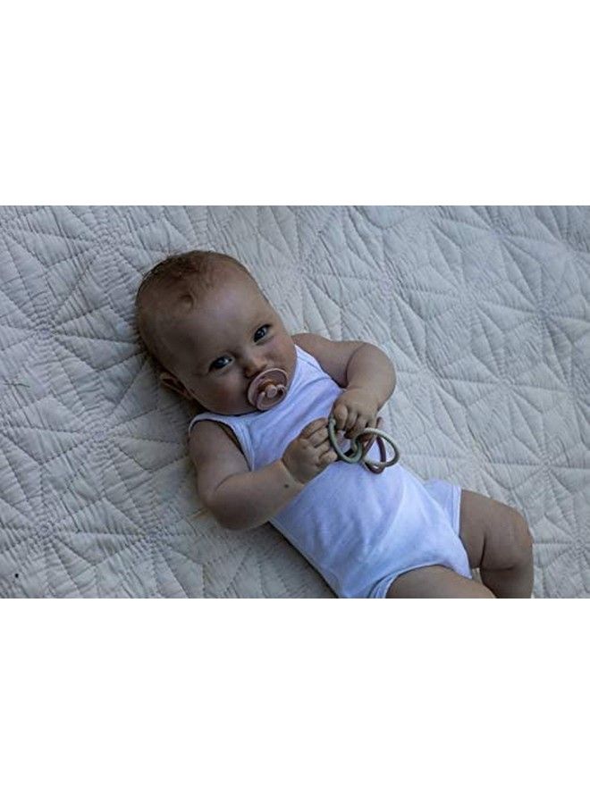 BIBS Pacifiers ; Natural Rubber Baby Pacifier ; Set Of 2 Bpafree Soothers ; Made In Denmark ; Island Sea ; Size 06 Months - Image 4