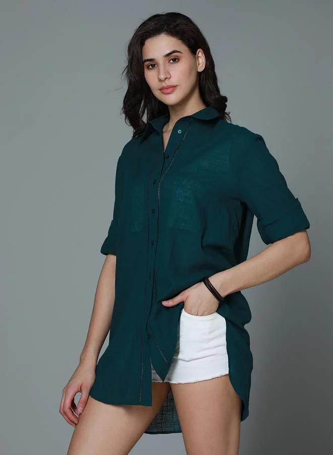 HIGH STAR Classic Oversized Spread Collar Casual Shirt by Styli