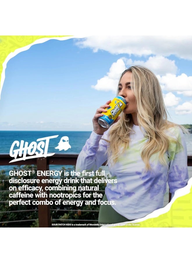 Ghost Energy Zero Sugar Sour Patch Kids, Blue Raspberry, 473ml  - Image 3