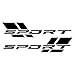 BDZMC 2PCS Car Sport Letter Logo Decal Reflective Vinyl Decal Sticker for Car Side Waterproof Decoration Car Door Decals Car Exterior Accessories for Bumper Body Rear Black 2PCS - Image 2