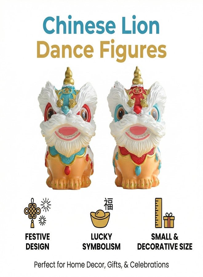 ICHAG 2-Pack Color Changing Chinese Lion Dance Tea Pet Figurines, Lucky Foo Dog Statues with Blue & Red Capes for Tea Tray Decor, Festive Good Luck Charms, Perfect Gifts for Tea Lovers & Home Decor - Image 4