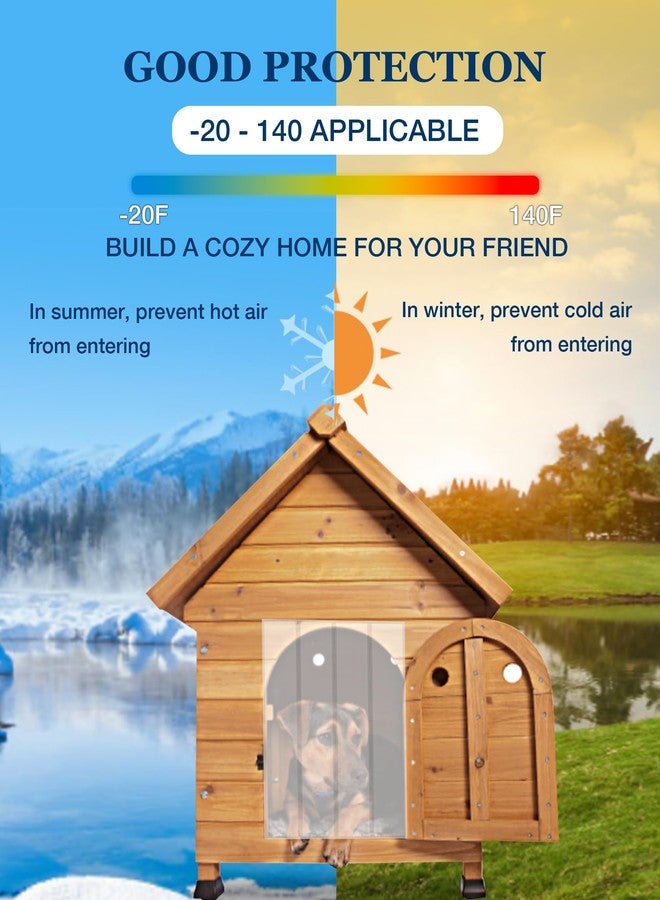 Ezcasch Dog Door Replacement Flap 8'' x 8' Clear PVC Doggie Flaps Customizable Plastic Vinyl Strips Thermal Insulation Thickness 0.08 in with Screws for DIY Doggie or Cat House - Image 5