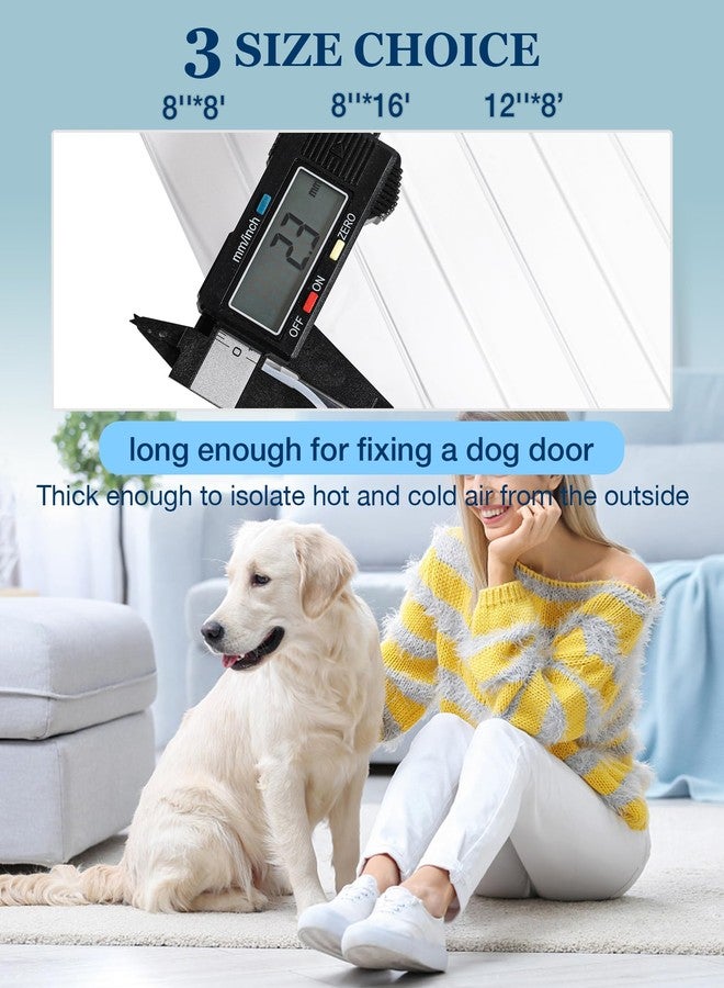 Ezcasch Dog Door Replacement Flap 8'' x 8' Clear PVC Doggie Flaps Customizable Plastic Vinyl Strips Thermal Insulation Thickness 0.08 in with Screws for DIY Doggie or Cat House - Image 3