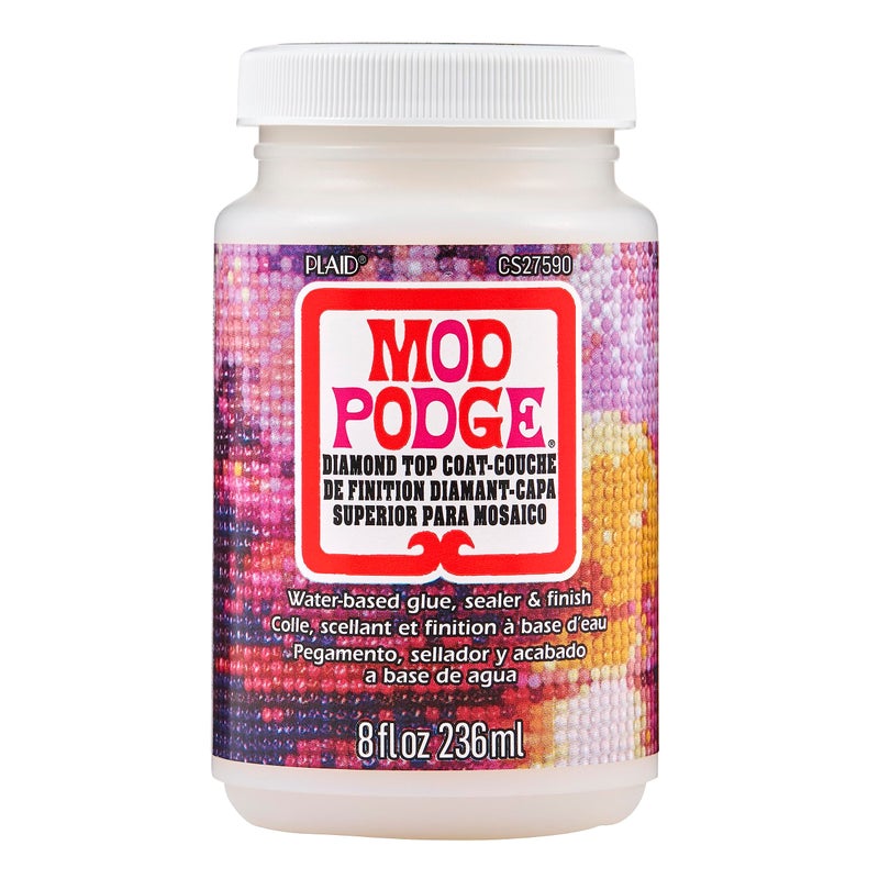 Mod Podge Top Coat, Premium All-in-One Glue, Sealer, and Finish Perfect for Preserving Diamond Puzzle Arts and Crafts Projects, CS27590, Clear - Image 1