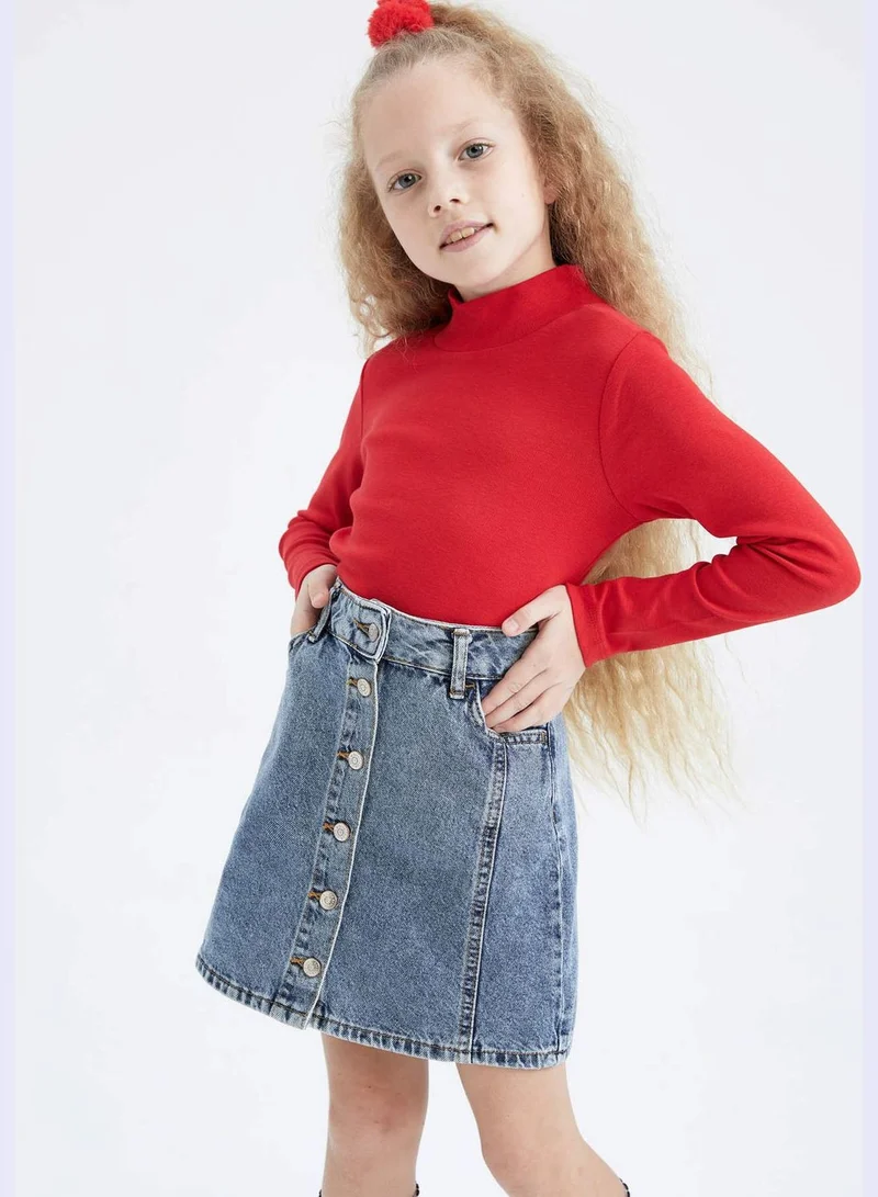 DeFacto Girl Crew Neck Long Sleeve Tricot Pullover