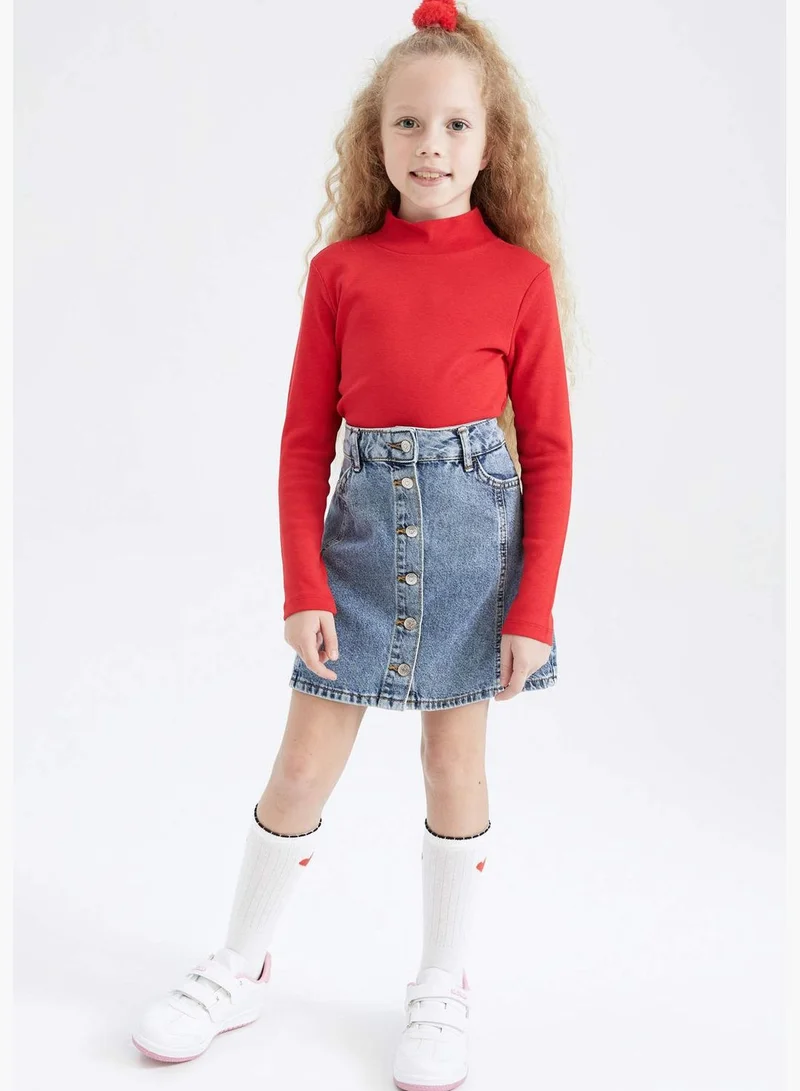 DeFacto Girl Crew Neck Long Sleeve Tricot Pullover
