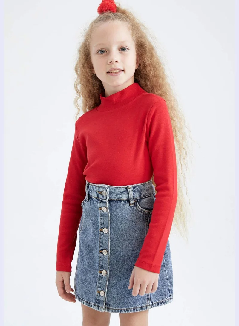 DeFacto Girl Crew Neck Long Sleeve Tricot Pullover