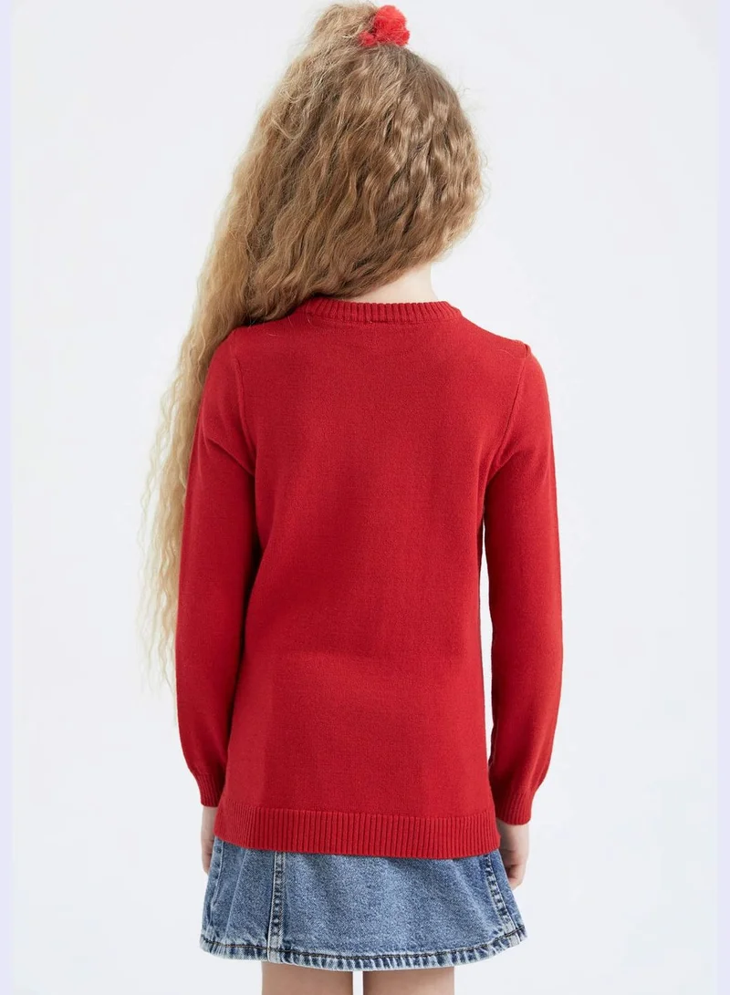DeFacto Girl Crew Neck Long Sleeve Tricot Pullover