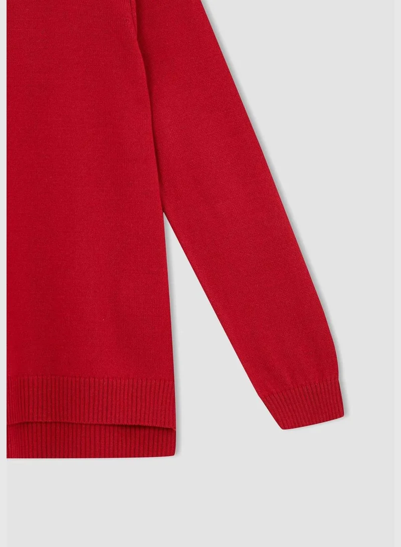 DeFacto Girl Crew Neck Long Sleeve Tricot Pullover