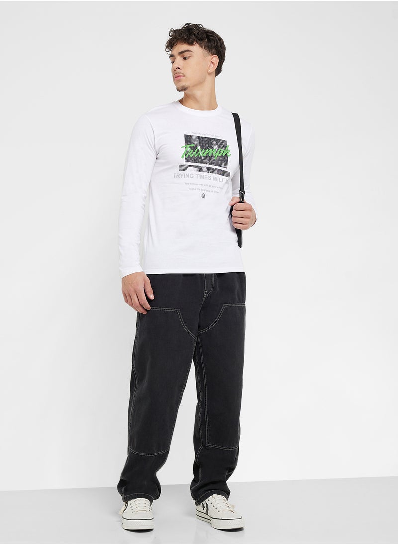 Seventy Five Basics Graphic Long Sleeve T-Shirt  - Image 4