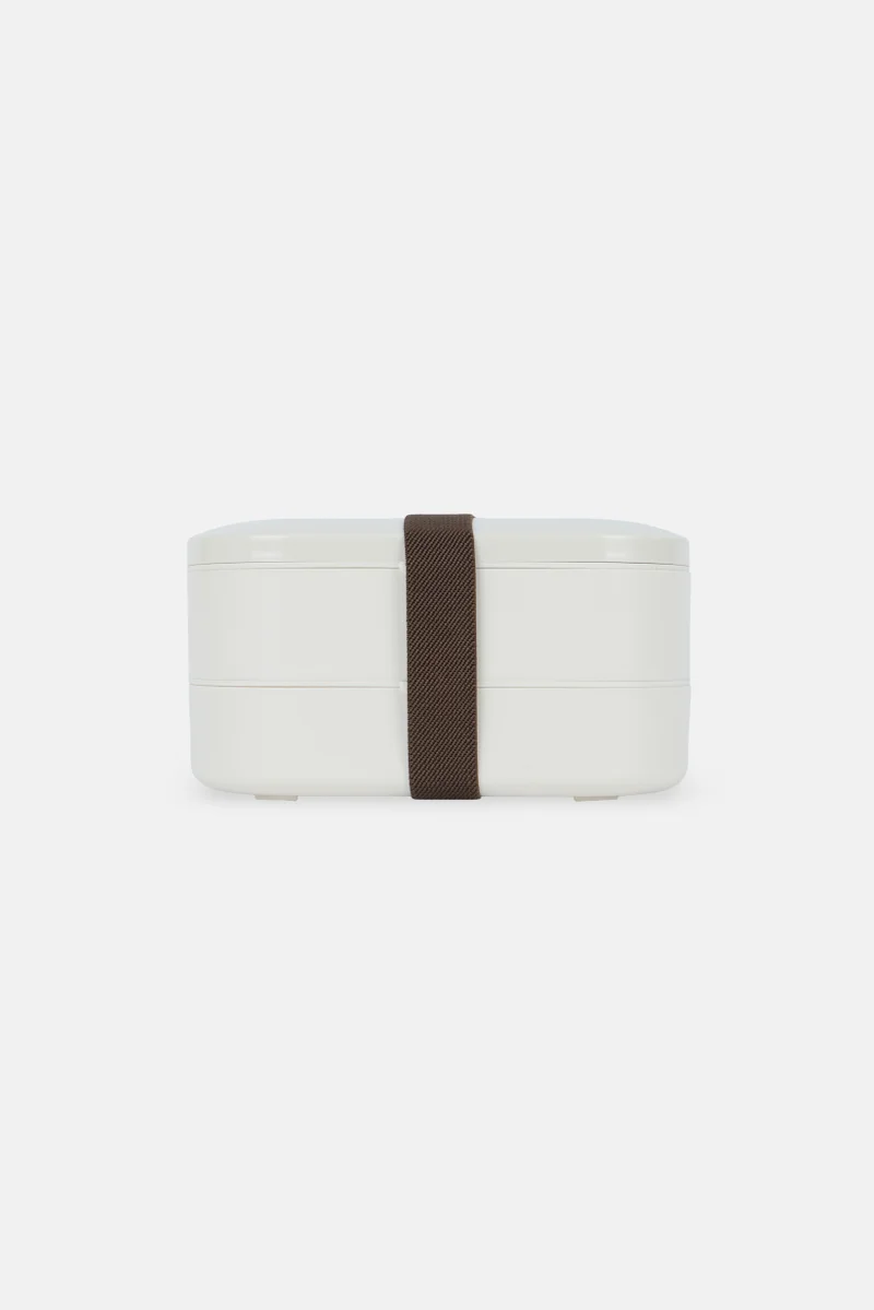 Muy Mucho Plastic Double Layered Lunch Box 800 ml, Beige