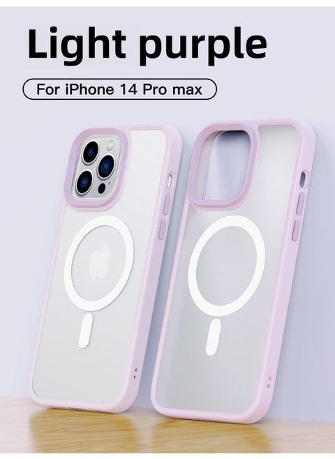 Transparent For IPhone 14 Case Protective Cover Compatible IPhone 14 Pro Max Digital Computer Accessories-Color:Light Purple-Applicable Model:iPhone 14promax