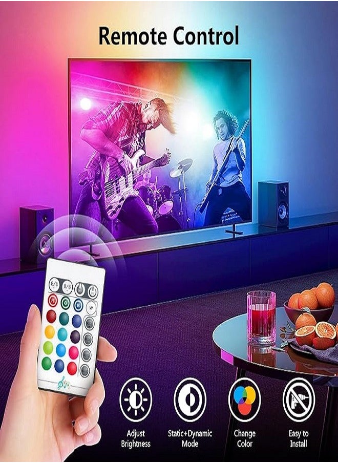 ماركة غير محددة - إضاءة تلفزيون LED RGB مع جهاز تحكم عن بعد - 5 متر - Image 1