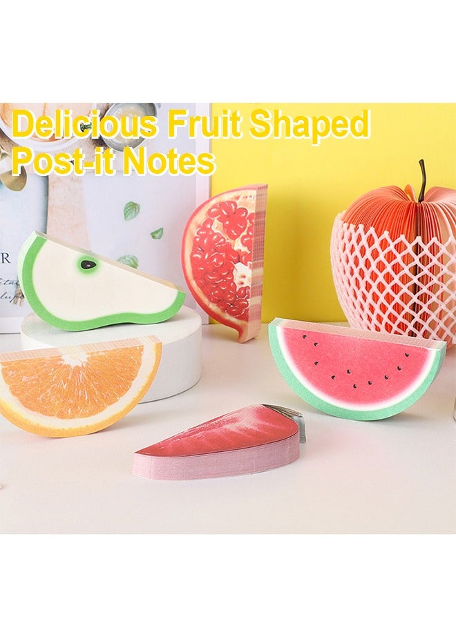 Generic 1125Pcs 9 Styles 3D Fruit Shaped Portable Mini Sticky Notes, Memo Scratch Pads, Paper Notepads for Office School Holiday Gifts - Image 5