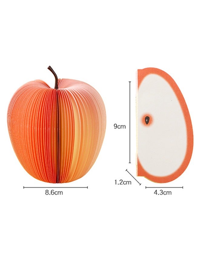 Generic 1125Pcs 9 Styles 3D Fruit Shaped Portable Mini Sticky Notes, Memo Scratch Pads, Paper Notepads for Office School Holiday Gifts - Image 4
