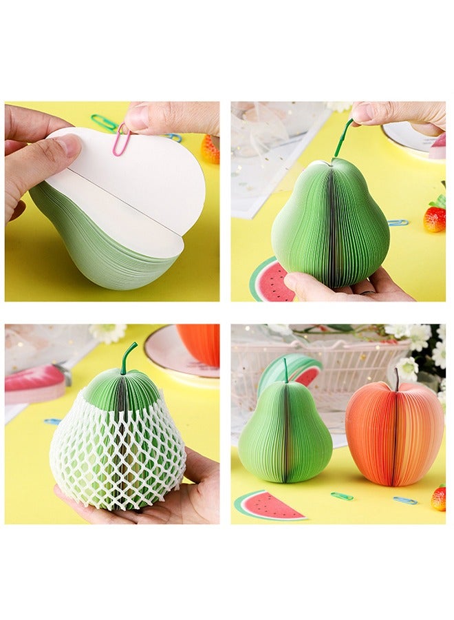 Generic 1125Pcs 9 Styles 3D Fruit Shaped Portable Mini Sticky Notes, Memo Scratch Pads, Paper Notepads for Office School Holiday Gifts - Image 3