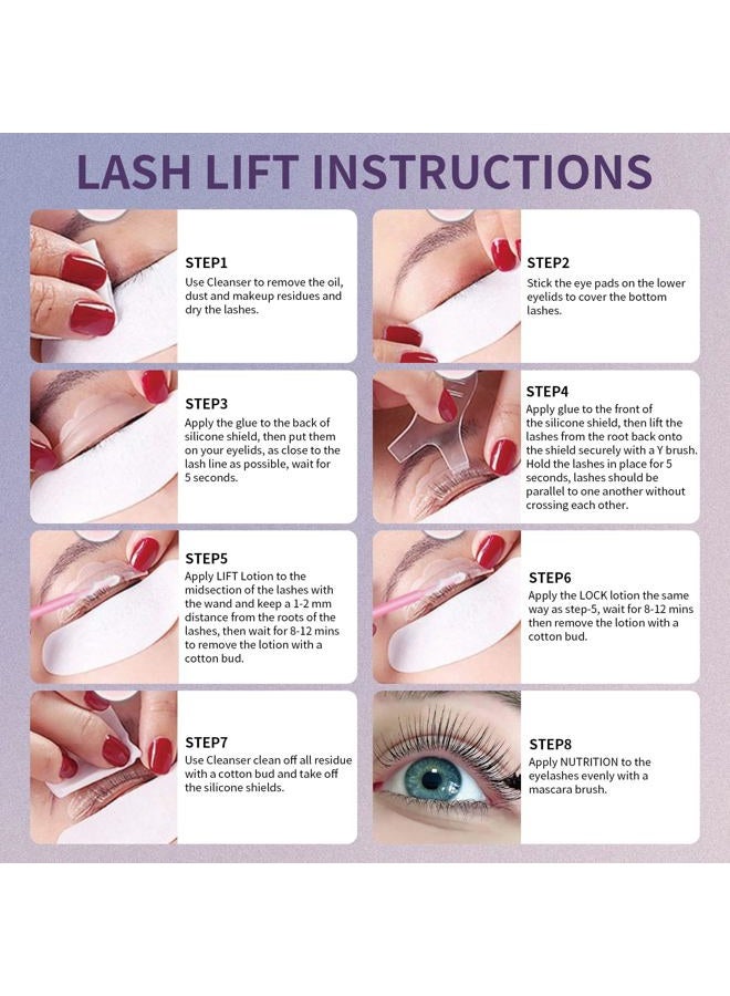 Libeauty طقم تجعيد الرموش، طقم رفع الرموش و تثبيت الحواجب الاحترافي مناسب للاستخدام المنزلي، يحافظ على تجعيد الرموش لمدة 4 أسابيع مع وسادة رفع رموش على شكل 'C'  - Image 5