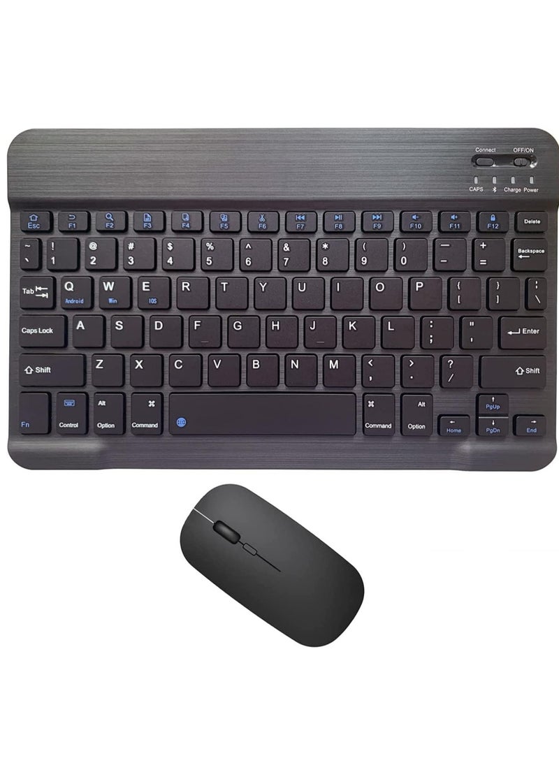 Arabic and English Bluetooth Keyboard and Mouse Combo, Ultra-Slim Portable Compact Wireless Mouse Keyboard Set for IOS Android Windows Tablet Phone iPhone iPad Pro Air Mini - Image 1
