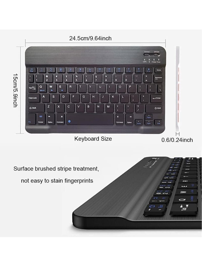 Arabic and English Bluetooth Keyboard and Mouse Combo, Ultra-Slim Portable Compact Wireless Mouse Keyboard Set for IOS Android Windows Tablet Phone iPhone iPad Pro Air Mini - Image 3