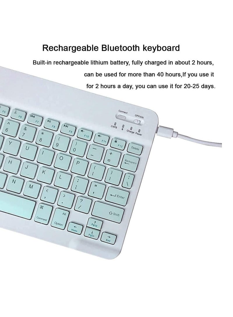Arabic and English Bluetooth Keyboard and Mouse Combo, Ultra-Slim Portable Compact Wireless Mouse Keyboard Set for IOS Android Windows Tablet Phone iPhone iPad Pro Air Mini - Image 5