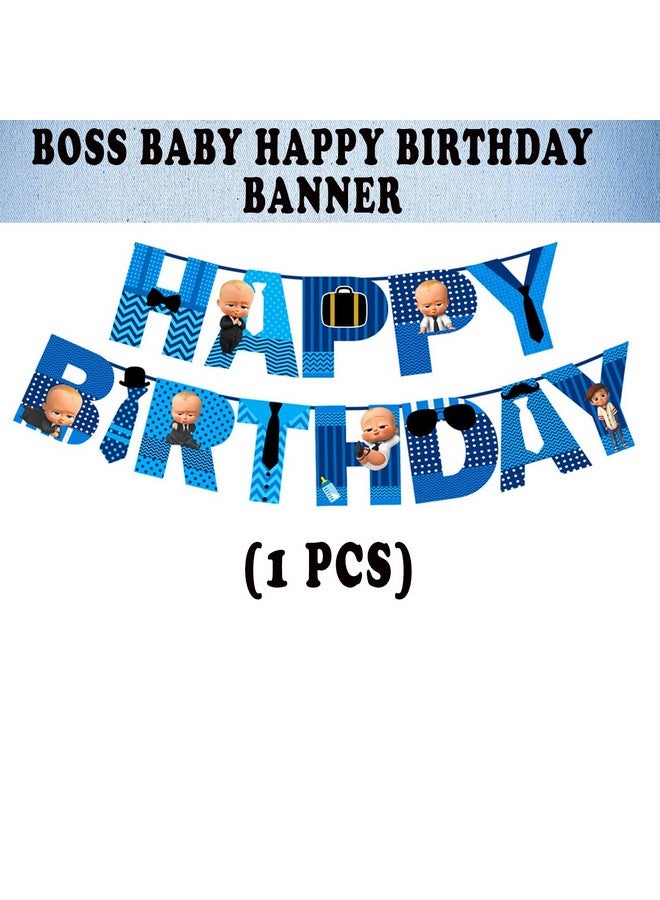 بارتي بروبس زينة عيد ميلاد بتصميم شخصية بوس بيبي من بارتي بروبس - قطعة واحدة من لافتات عيد ميلاد بوس بيبي للأطفال، مستلزمات حفلات/مجموعة زينة عيد ميلاد بتصميم شخصية بوس بيبي - Image 2