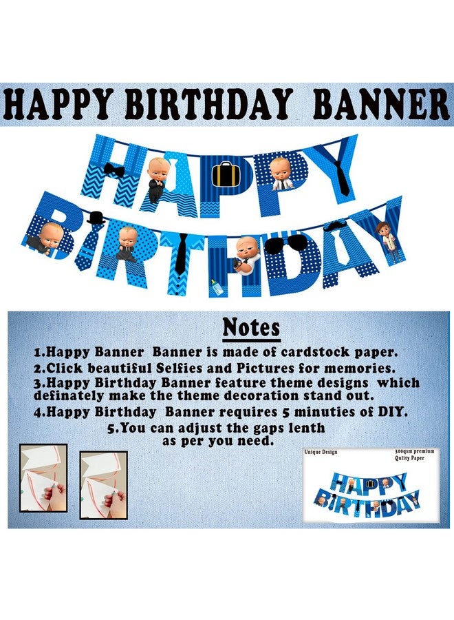 بارتي بروبس زينة عيد ميلاد بتصميم شخصية بوس بيبي من بارتي بروبس - قطعة واحدة من لافتات عيد ميلاد بوس بيبي للأطفال، مستلزمات حفلات/مجموعة زينة عيد ميلاد بتصميم شخصية بوس بيبي - Image 4