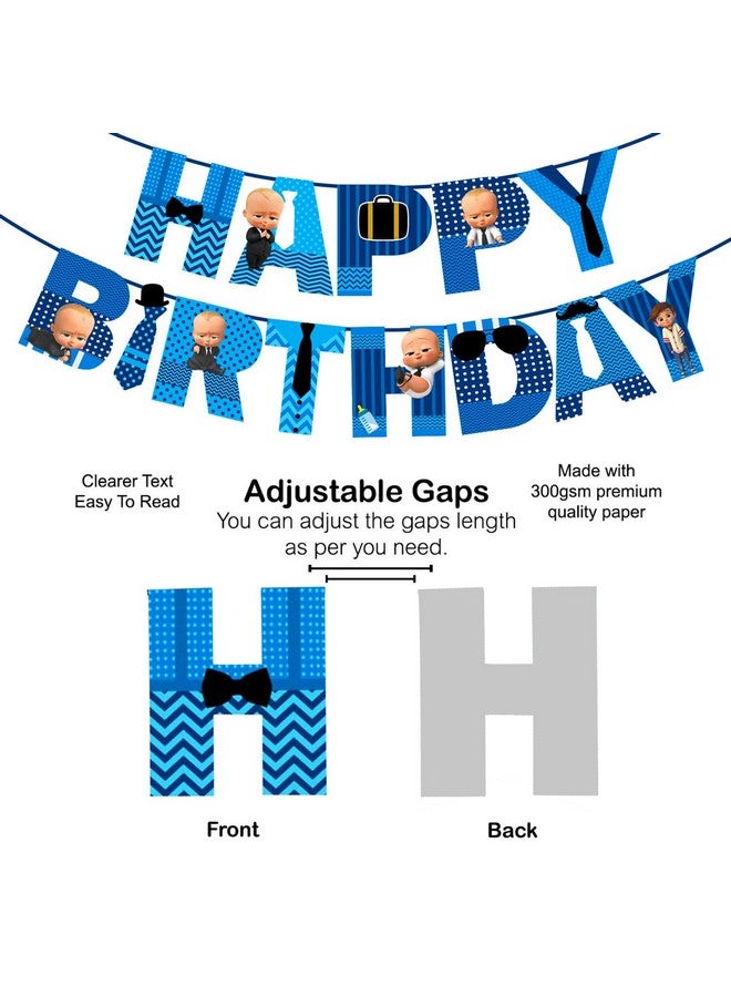 بارتي بروبس زينة عيد ميلاد بتصميم شخصية بوس بيبي من بارتي بروبس - قطعة واحدة من لافتات عيد ميلاد بوس بيبي للأطفال، مستلزمات حفلات/مجموعة زينة عيد ميلاد بتصميم شخصية بوس بيبي - Image 3