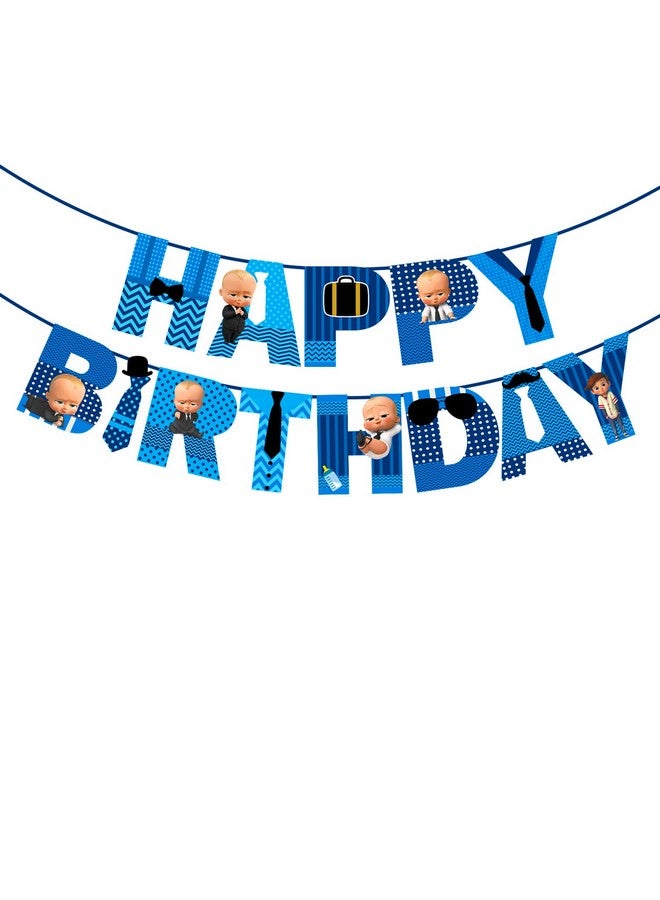 بارتي بروبس زينة عيد ميلاد بتصميم شخصية بوس بيبي من بارتي بروبس - قطعة واحدة من لافتات عيد ميلاد بوس بيبي للأطفال، مستلزمات حفلات/مجموعة زينة عيد ميلاد بتصميم شخصية بوس بيبي - Image 1