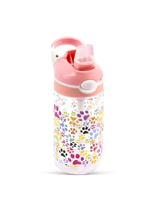 Cocobee-Tritan Water Bottle, Bpa Free, Push Button Open, Leakproof, 480Ml, 3 Years+ - Pink - Image 1