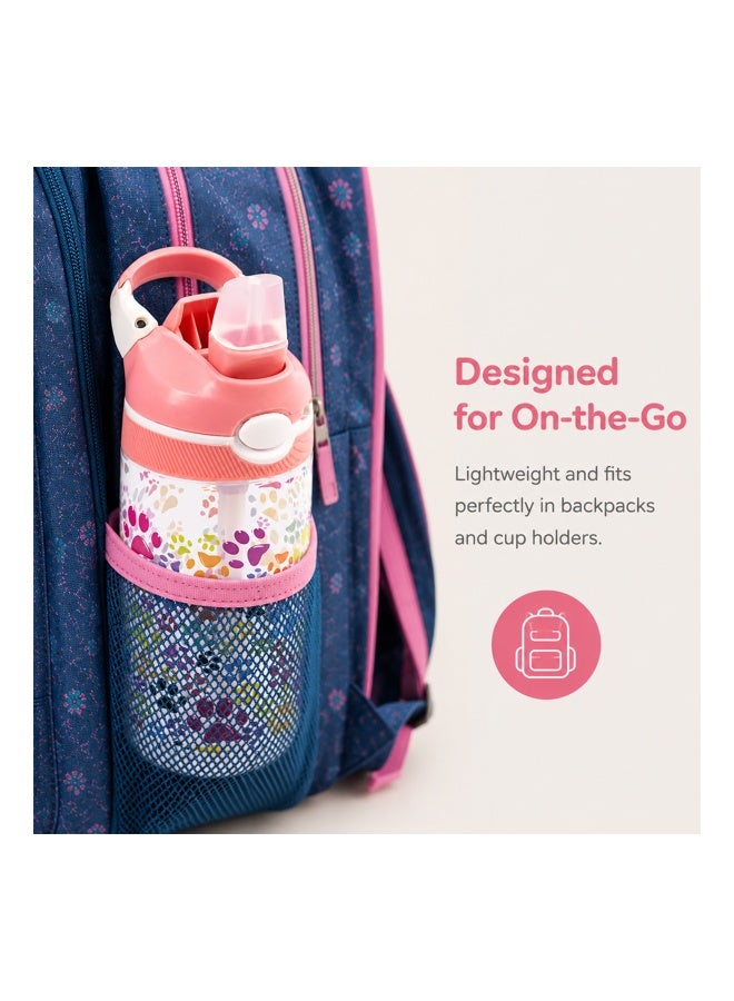 Cocobee-Tritan Water Bottle, Bpa Free, Push Button Open, Leakproof, 480Ml, 3 Years+ - Pink - Image 4