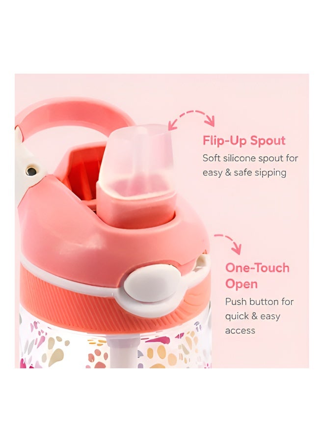 Cocobee-Tritan Water Bottle, Bpa Free, Push Button Open, Leakproof, 480Ml, 3 Years+ - Pink - Image 5
