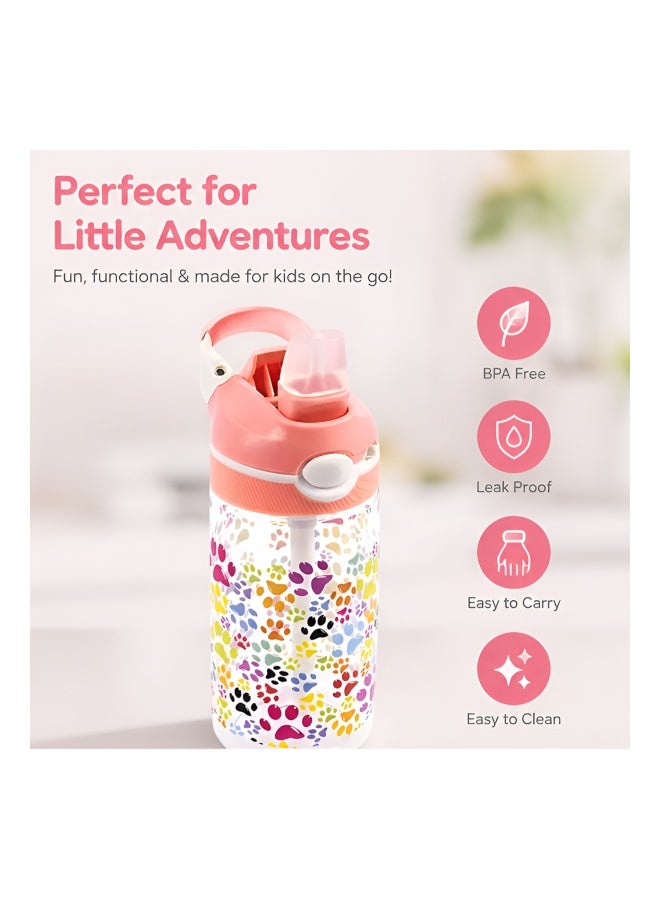Cocobee-Tritan Water Bottle, Bpa Free, Push Button Open, Leakproof, 480Ml, 3 Years+ - Pink - Image 2