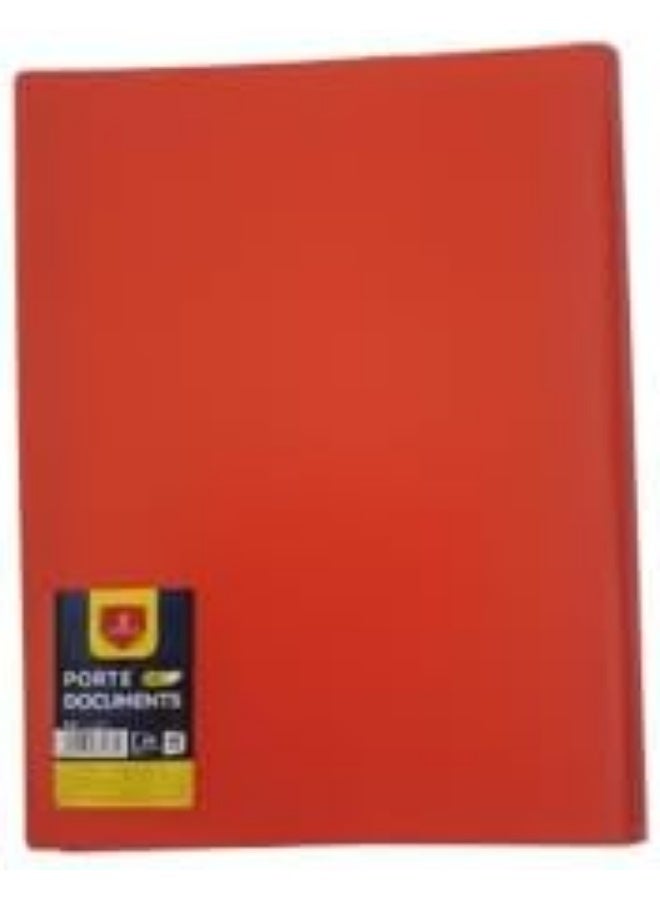 Vertex Clear Holder A4 60 Pockets - Orange