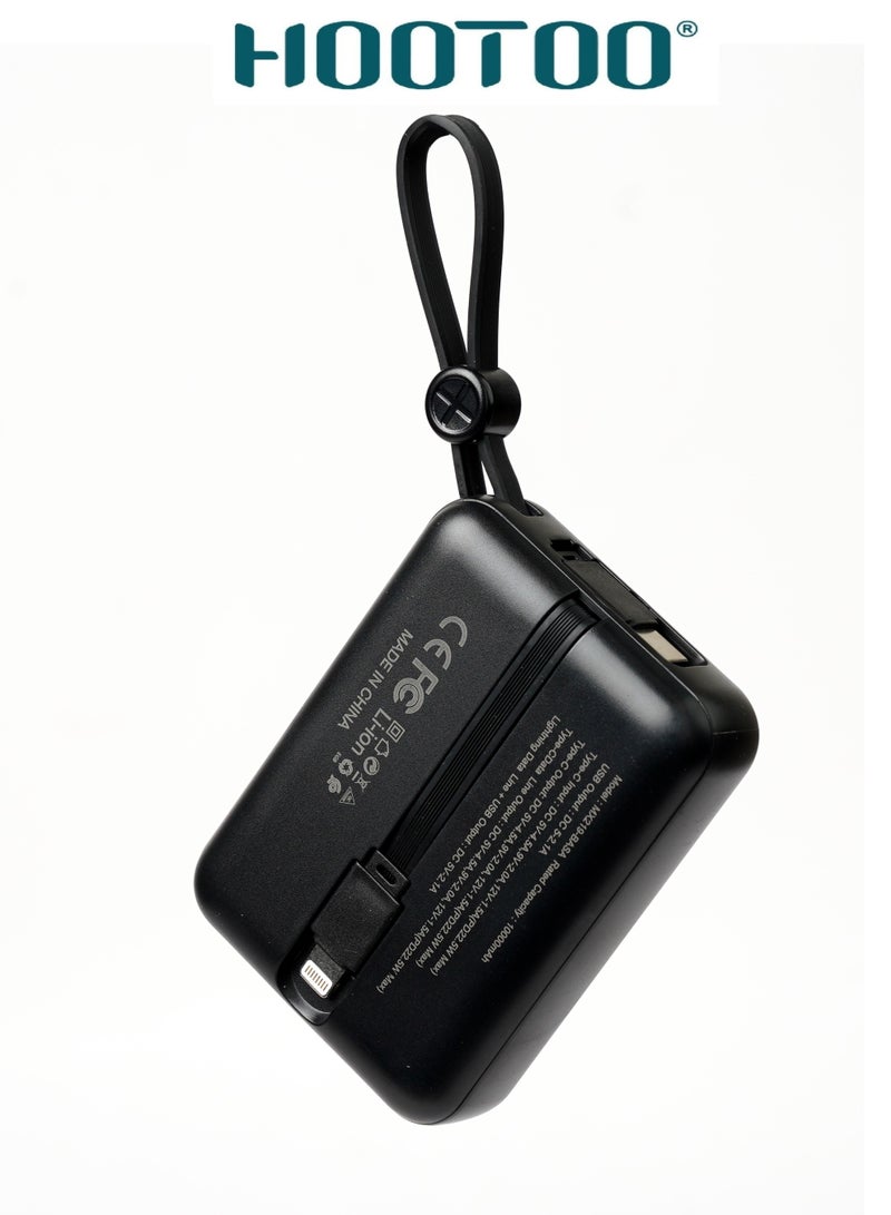 هوتو شاحن متنقل صغير جدا بسعة 10000 مللي أمبير. باور بانك قوي بمؤشر  لعرض نسبة الشحن. باور بنك  يمنفذين (تايب سي & يو اس بي). بطاريه متنقله باسلاك شحن (شاحن لايتنينق & شاحن تايب سي) مدمجة. بور بانك امن يسمح بحمله في الطائرات. بور بنك مزود باعلا انظمة الحماية. بطاريه متوافقة مع شواحن ايفون وسامسونج وغيرها من الهواتف. - Image 2