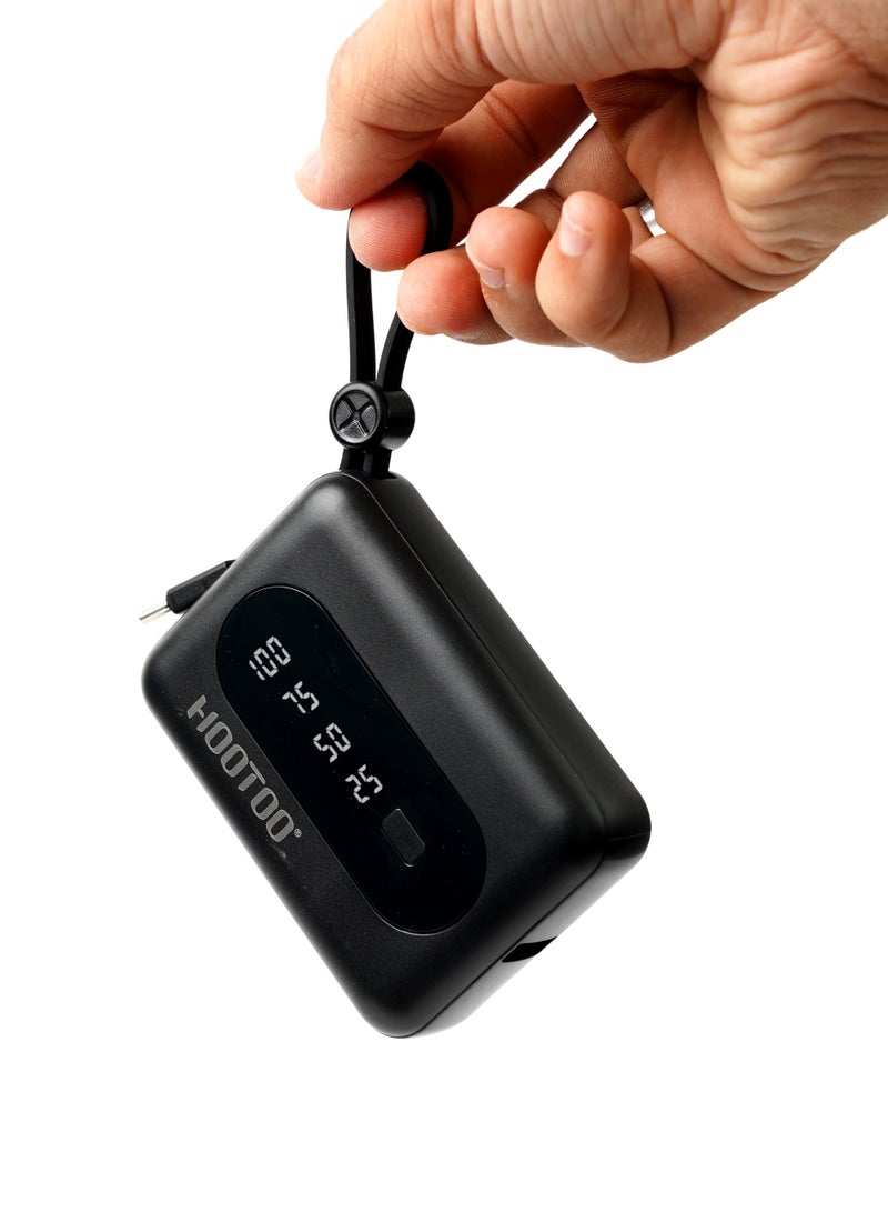 هوتو شاحن متنقل صغير جدا بسعة 10000 مللي أمبير. باور بانك قوي بمؤشر  لعرض نسبة الشحن. باور بنك  يمنفذين (تايب سي & يو اس بي). بطاريه متنقله باسلاك شحن (شاحن لايتنينق & شاحن تايب سي) مدمجة. بور بانك امن يسمح بحمله في الطائرات. بور بنك مزود باعلا انظمة الحماية. بطاريه متوافقة مع شواحن ايفون وسامسونج وغيرها من الهواتف. - Image 3