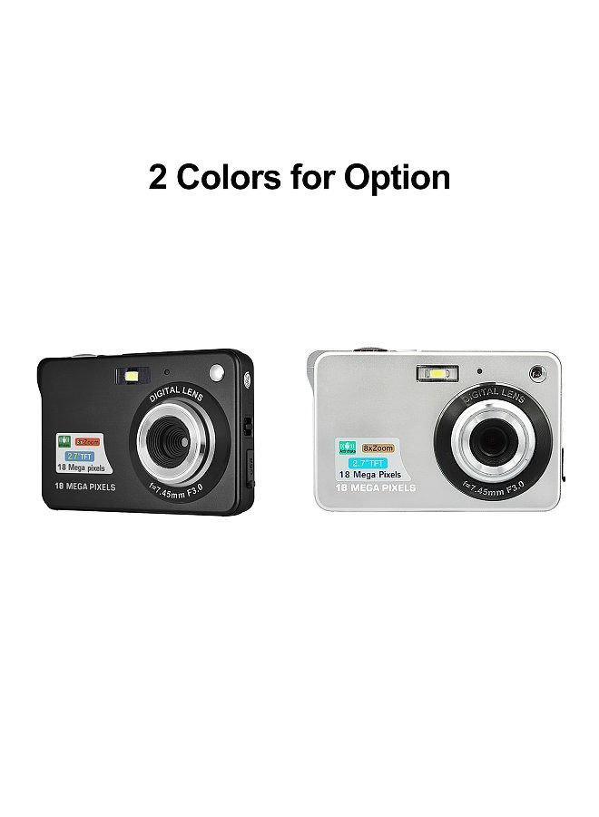 Generic Portable 720P Digital Camera Video Camcorder 18MP Photo 8X Zoom Anti-shake 2.7 Inch Large TFT Screen Built-in Lithium Battery with Carry Bag USB Charging Cable for Kids Teens  - Image 3
