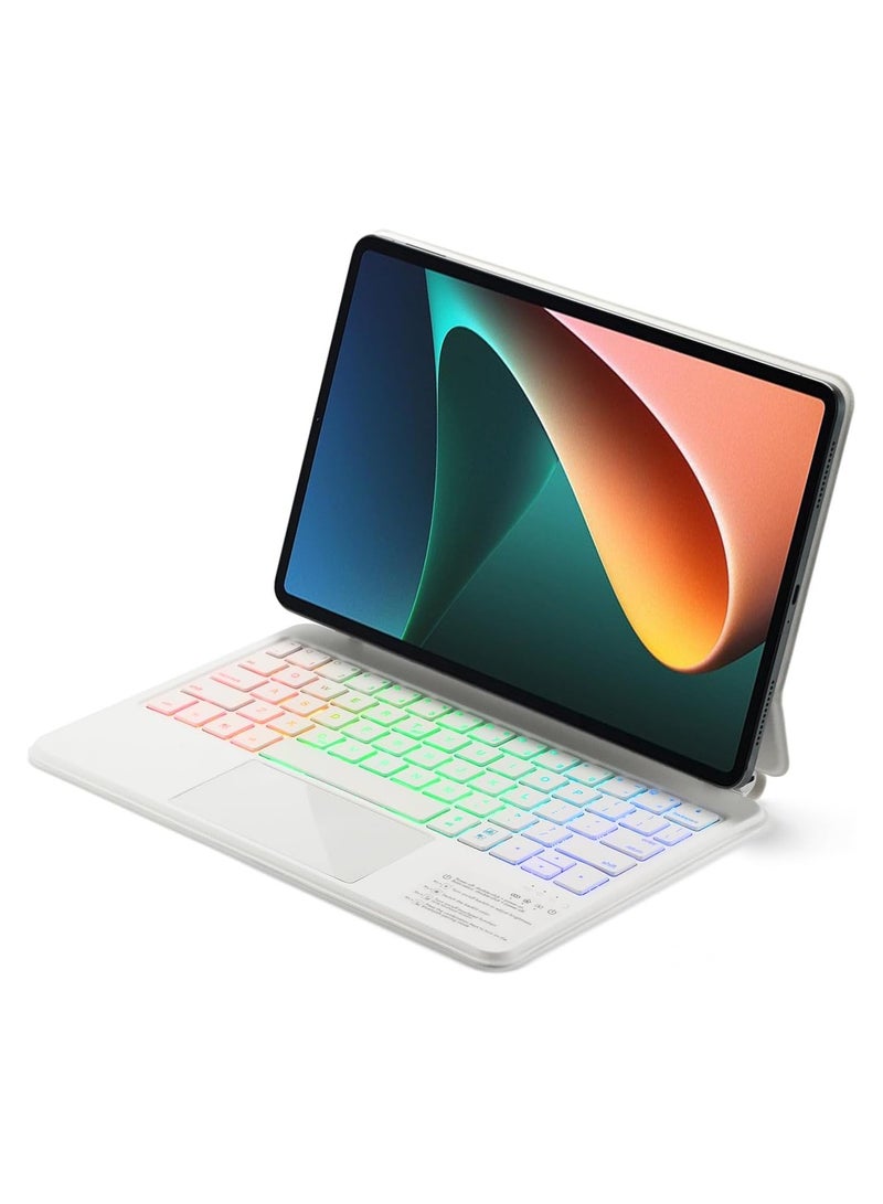 Magic Smart Bluetooth Keyboard Case Compatible with Xiaomi Mi Pad 6 / Pad 6 Pro 11 Inch 2023 with Trackpad RGB Backlit Keyboard - Image 1