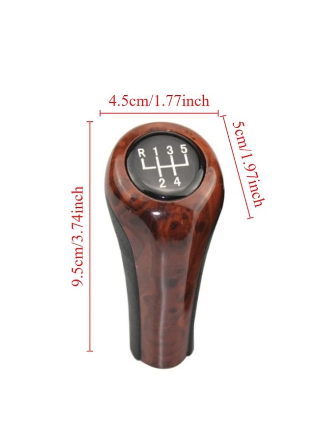 Universal Wood Grain 6 Speed Manual Gear Shift Knob Vehicle Upgrade Replacement - Image 2