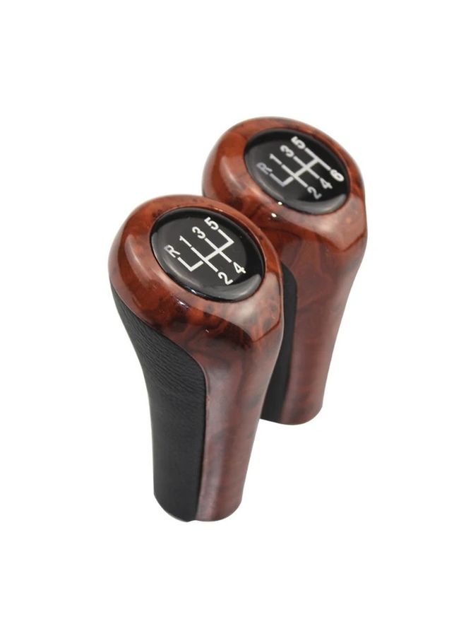 Universal Wood Grain 6 Speed Manual Gear Shift Knob Vehicle Upgrade Replacement - Image 3
