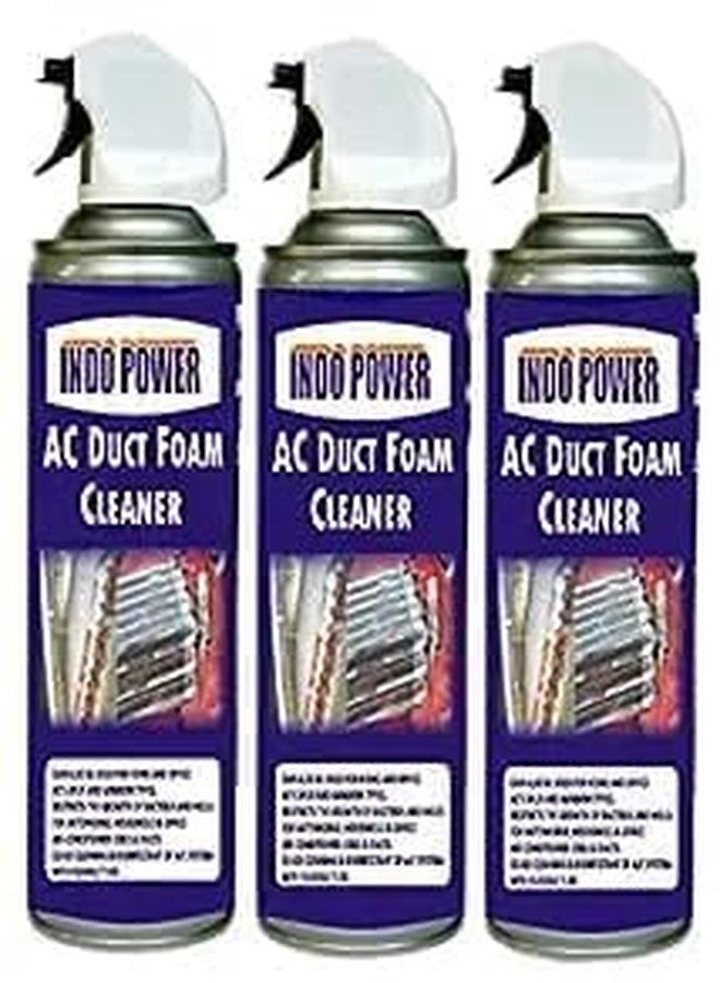 INDOPOWER AC Duct Foam Cleaner For Window AC & Split AC Cleaning Remove Dust Insects Odour & Germs Eliminates Virus Bacteria & Fungus Easy To Use and Safe For Daily 500Ml (Pack Of 1)