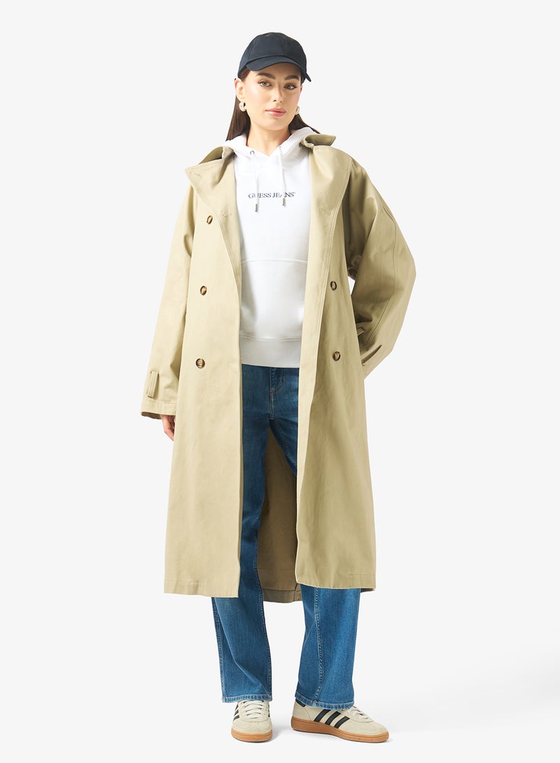 GUESS Embroidered Logo Detail Drawstring Hoodie - Image 4