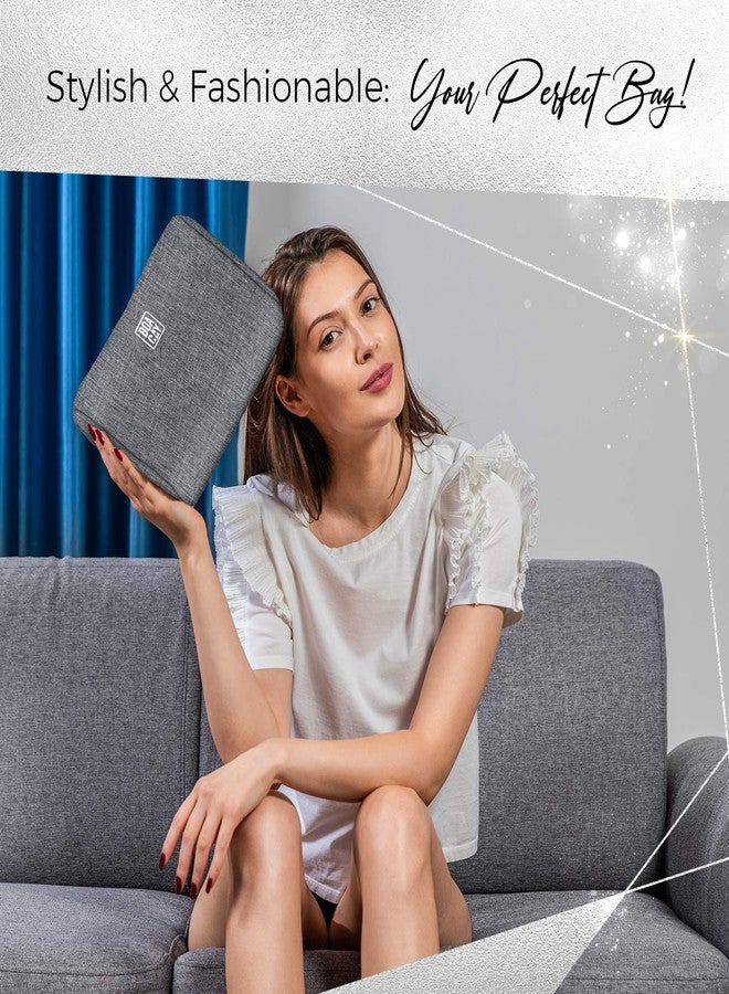 BOACAY Large Makeup Bag, Travel Cosmetic Pouch for Women, Zipper Toiletry Organizer for Purse, Kit Case for Accessories, Brushes - Image 3