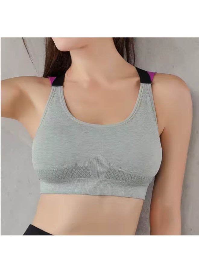 برا رياضيه  قابلة للتنفس ومقاومة للصدمات مع ظهر متقاطع لرفع الأثقال في صالة الألعاب الرياضية والجري واليوغا واللياقة البدنية - Image 5