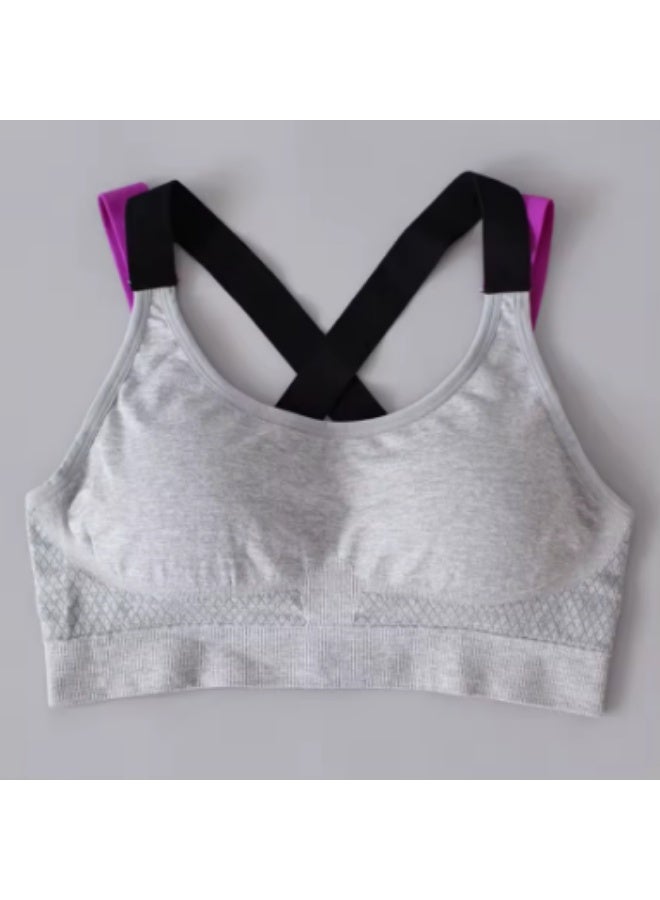 برا رياضيه  قابلة للتنفس ومقاومة للصدمات مع ظهر متقاطع لرفع الأثقال في صالة الألعاب الرياضية والجري واليوغا واللياقة البدنية - Image 4