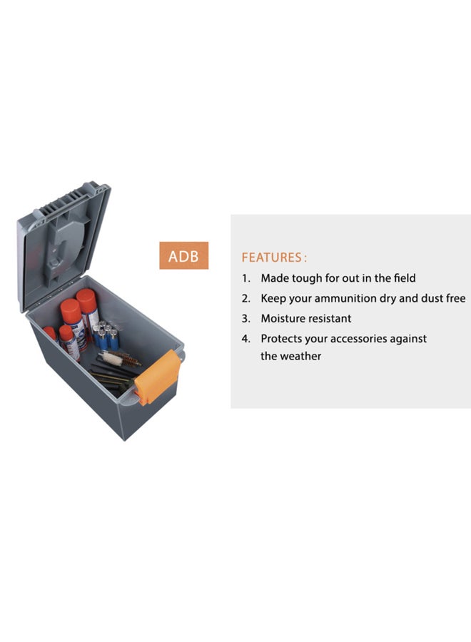 DPT صندوق معدات الصيد، صندوق أدوات بلاستيكي، رمادي، بحجم 39*34 سم - Image 4