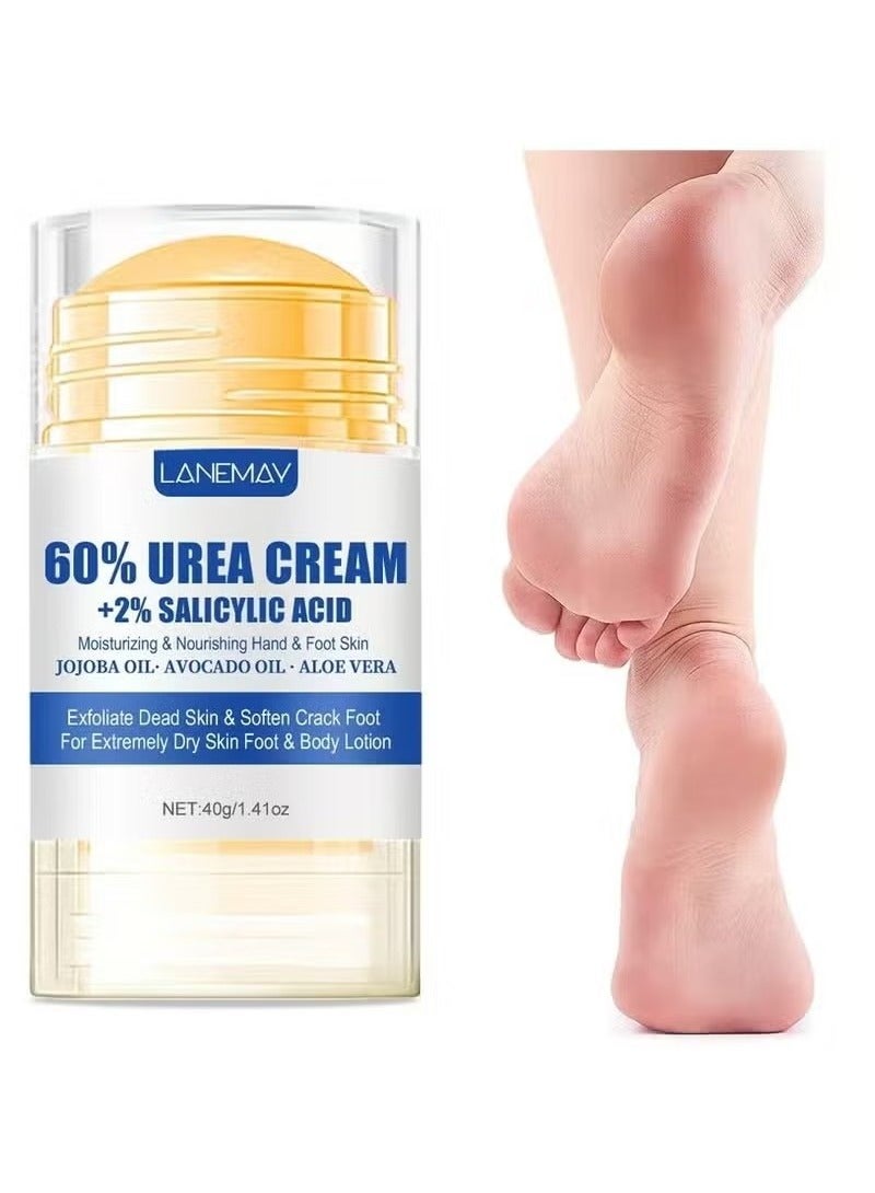 LANEMAY Hydrating Urea Foot & Hand Cream, 60% Urea with 2% Salicylic Acid for Dry Cracked Skin, Moisturizing Repair Lotion for Feet, Elbows, Knees, and Hands, Non-Greasy, Fast Absorbing, Daily Care Cream - Image 3