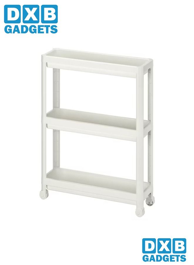 DXB GADGETS Trolley White 54x18x71cm - Image 1